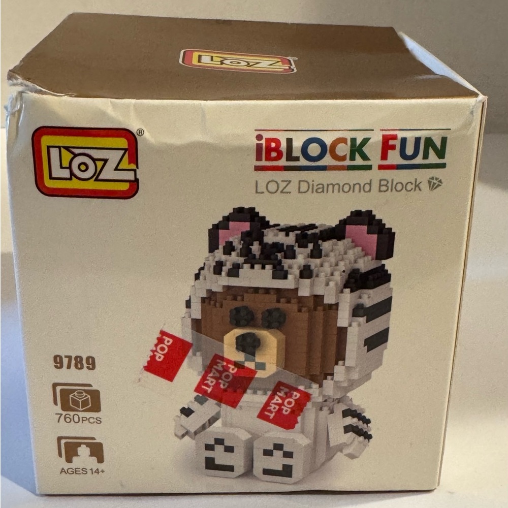 LOZ Blocks 9789 LINE Brown and White Tiger Bear